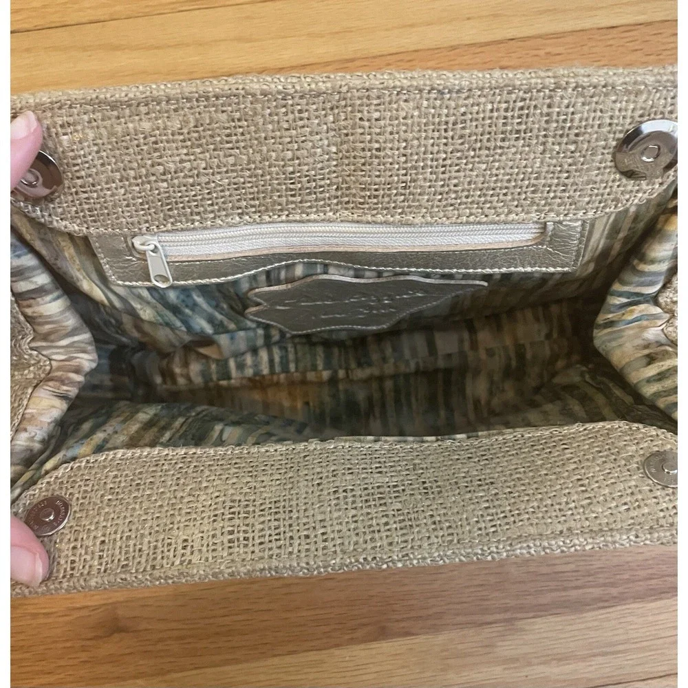 Natural Cork Purse Clutch Gold‎ Accents Tess Rizzuto New York